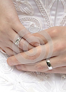 Hands with wedding rings