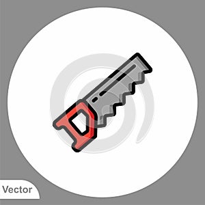 Handsaw vector icon sign symbol