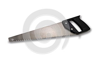 Handsaw on white background with shadow