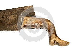 Handsaw with wood handle