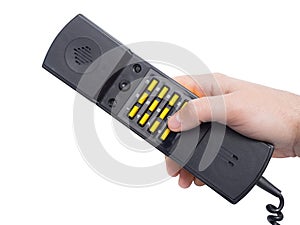 Handset with buttons numbers