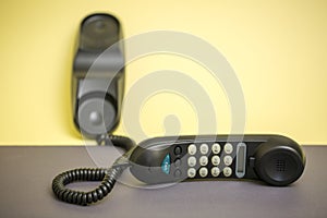 Handset and fixed telephone with tone dialing.