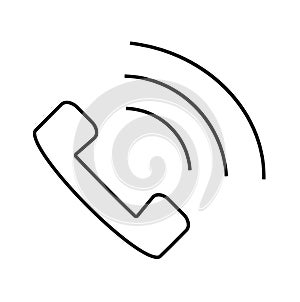 Handset icon. Phone symbol. Sign call vector