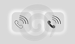 Handset icon. Phone symbol. Sign call vector