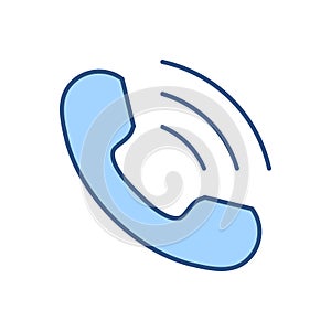 Handset related vector icon