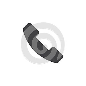 Handset telephone vector icon