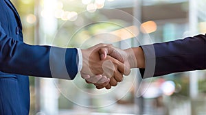 The handshake of agreement.AI generated image