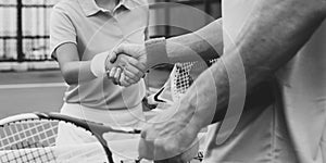 Handshake Athlete Coaching Trainer Exercise Concept