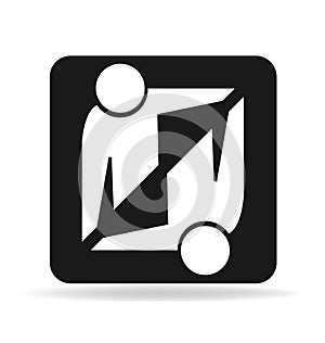 Handshake business agreement vector icon