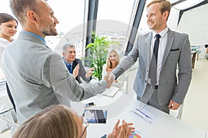 Handshake at business meeting