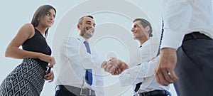 Handshake business partners.the business concept.