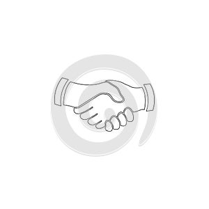 Handshake. Business shake hand, partnership. flat vector icon