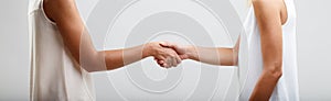 Handshake close-up, business agreement