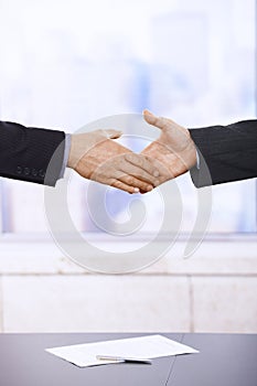 Handshake in closeup