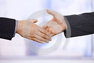 Handshake in closeup