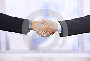 Handshake in closeup