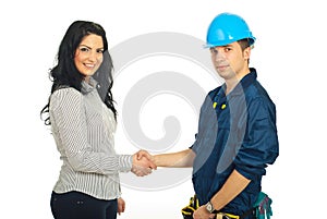 Handshake constructor worker and client