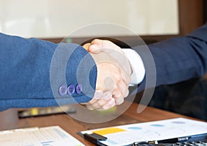 Handshake, contract, cooperation, greeting, business success photo