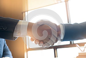 Handshake, contract, cooperation, greeting, business success photo