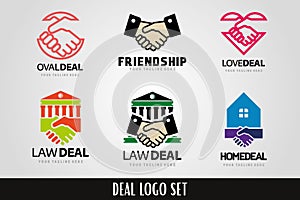 Handshake Deal Logo Template Set