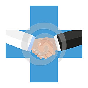 handshake of a doctor and a patient