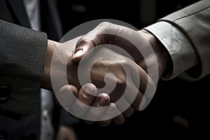 Handshake. Done deal business image created by generative AI.