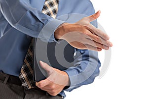 Handshake gesture from Businessman