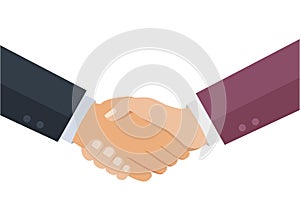 Handshake graphics, partnership concept isolated