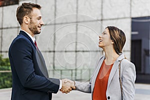 Handshake Greeting Corporate Business People Concept