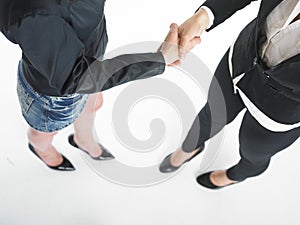 Handshake Handshaking of two business woman