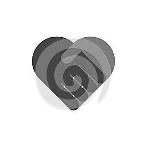 Handshake heart icon symbol. Vector eps10