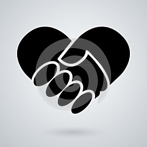 Handshake icon. background for business and finance