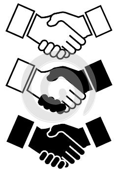 Handshake Icon For Business and Finance - vector illustration