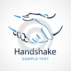 Handshake icon for company logo