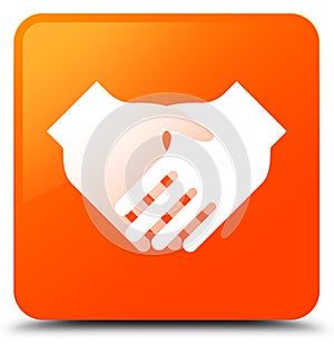 Handshake icon orange square button