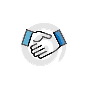 Handshake icon. Partnership vector icon for web and mobile app