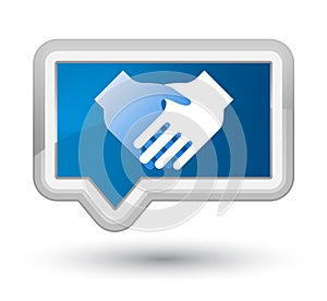 Handshake icon prime blue banner button