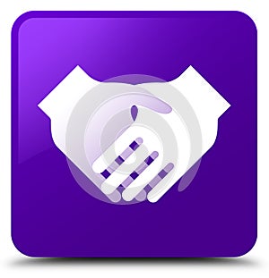 Handshake icon purple square button