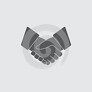 Handshake icon or sign. Business and finance template. Vector illustration
