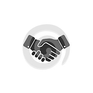 Handshake icon in simple design. Vector illustration