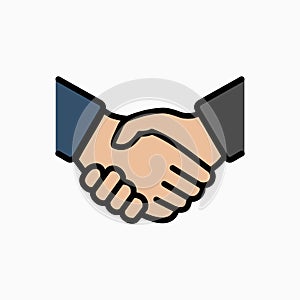 Handshake icon simple vector illustration. Deal or partner agree