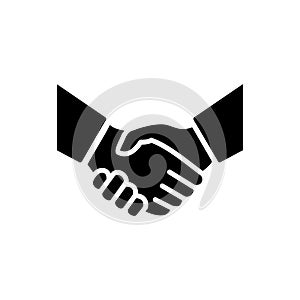 Handshake icon simple vector illustration. Deal or partner agreement symbol. Handshake sign. Hands meeting image