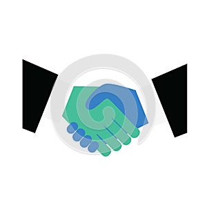 Handshake icon. Symbolizing an agreement signing a contract or transaction. Shake hands, agreement, good deal