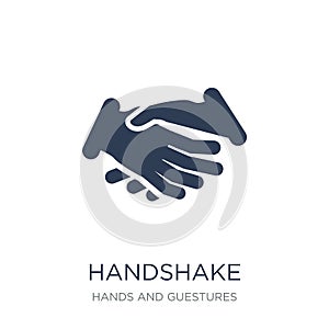 Handshake icon. Trendy flat vector Handshake icon on white background from Hands and guestures collection