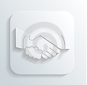 Handshake icon vector