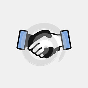 Handshake icon vector design , agreement sign illustration