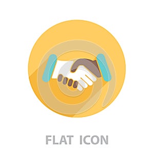 Handshake icon. vector illustration
