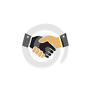 Handshake icon vector logo design template