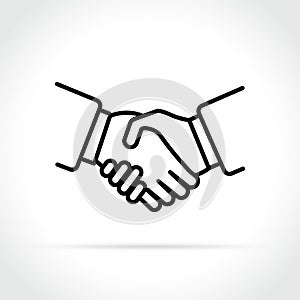 Handshake icon on white background