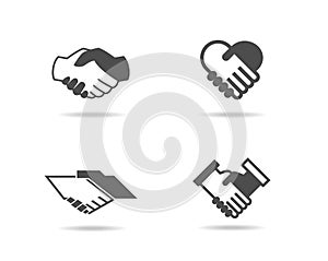 Handshake icons set